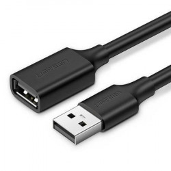 Cablu prelungitor USB 2.0 UGREEN US103, 1,5 m (negru)
