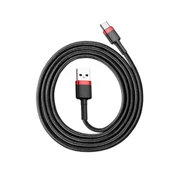 Cablu Type C , QC3.0 , 2.4A , 1M, BASEUS Cafule Durable Nylon, negru+rosu - Img 4