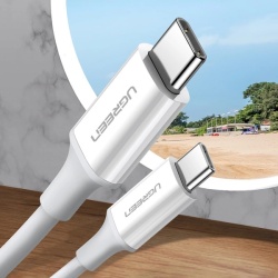 Cablu Ugreen US264 60518 USB-C / USB-C PD QC AFC 1m - alb - Img 7