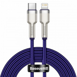 Cablu USB-C din seria Baseus Cafule pentru Lightning, 20W, 2m (violet)