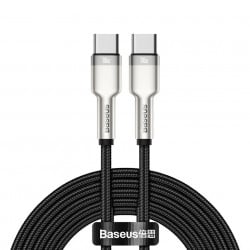Cablu USB-C la USB-C Baseus Cafule, 100W, 2m (negru) - Img 1