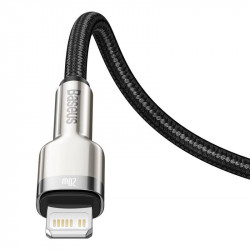 Cablu USB-C pentru Lightning Baseus Cafule, PD, 20W, 0,25m (negru) - Img 4