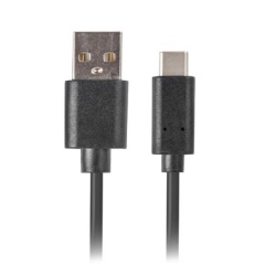 Cablu USB-C USB-A 2.0 1 m negru QC 3.0