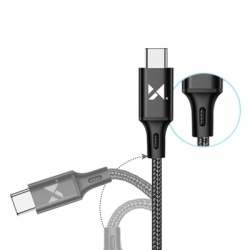 Cablu Wozinsky USB - USB Tip C 2,4A 2m negru (WUC-C2B)