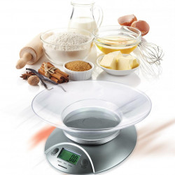 Cantar de bucatarie cu Bol Heinner HKS-5SL, 5 Kg, Tara, functie cantarire lichide, 1 g, display lcd, Argintiu - Img 2