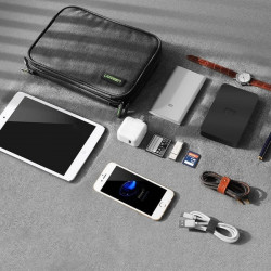 Carcasa Ugreen hard disk HDD SSD cabluri telefon accesorii 24,5 x 17,5 x 5 cm gri (50147 LP149) - Img 3