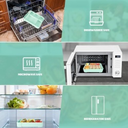 Caserolă Typec Home pentru Prânz Copii, Incasabilă, Capacitate 1350 ml, Cutie Sandwich și Gustări pentru Școală, Fără BPA - Img 2