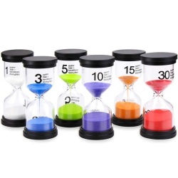 Ceas cu Nisip / Clepsidră Decorativă și Educativă (Disponibil în variante de la 1 la 30 Minute), Cronometru Vizual pentru Gestionarea Timpului și Decorațiune Interioară