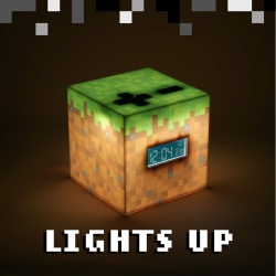 Ceas Deșteptător / Alarmă Paladone Minecraft cu Sunete Oficiale din Joc și Lumină de Noapte, Culoare Verde (Green) - Img 6