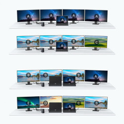 Choetech 15in1 HUB multifunctional USB Type C PD 100W - 4x USB 3.2 Gen1 (USB 3.0) / 4x USB Type C / 3x HDMI 4K / 1x VGA 1080p / 1x RJ45 1Gbps / 1x mini mufa 3,5 mm DC / (H1UB- mini jack / M21) - Img 7