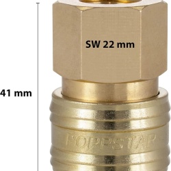 Cuplă Rapidă pentru Aer Comprimat DN 7.2 (NW 7.2) cu Filet Interior 1/4" BSP, Alamă Masivă - Img 4