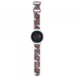 Curea Hello Kitty Silicone Tags Graffiti pentru Samsung Galaxy Watch / Huawei Watch 46mm / 45mm / 41mm Series, Roz