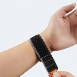 Curea sport Velcro pentru Apple Watch 8 / 7 / 6 / SE / 5 / 4 / 3 / 2 / 1 (38, 40, 41 mm) Curea Dux Ducis Versiune YJ - Negru / Gri - Img 2