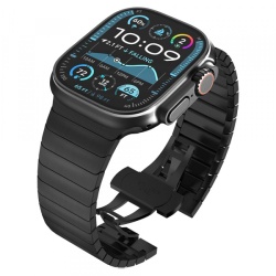 Curea Techsuit W012 pentru Apple Watch 42mm / 41mm / 40mm / 38mm Series, Neagra