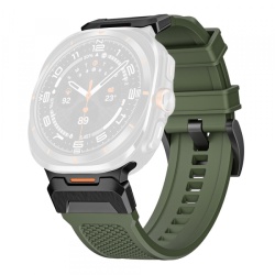Curea Techsuit W068 pentru Samsung Galaxy Watch Ultra, Verde Neagra