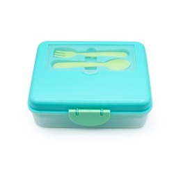 CUTIE PRANZ BENTO 2 NIVELE CU TACAMURI MELII BLUE MINT LIME - Img 2