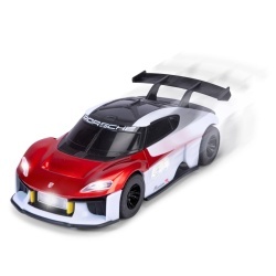 DICKIE TOYS PULL BACK MOTORSPORTS MASINA PORSCHE MISSION R CU LUMINI SI SUNETE 28CM - Img 2
