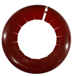 Element circular de plastic pentru mascare strapungeri pereti,pardoseli cu diametru intre 80mm si 110mm, MUGUR, rosu inchis