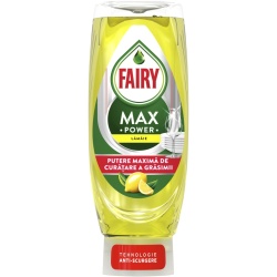 FAIRY Max Power Lemon, detergent de vase, cu parfum de lamaie, 0.545 l