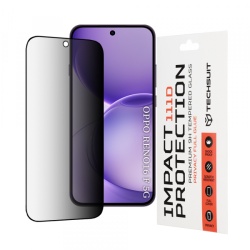 Folie de protectie Ecran Privacy Techsuit pentru Oppo Reno16 F / Reno16 FS, Sticla Securizata, Full Glue, 111D