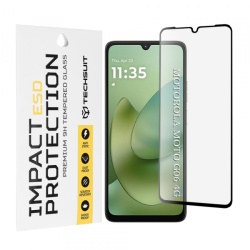 Folie de protectie Ecran Techsuit pentru Motorola Moto G06 Power / G06, Sticla Securizata, Full Glue, Neagra