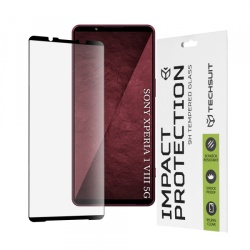 Folie de protectie Techsuit pentru Sony Xperia 1 VIII, Sticla Securizata, 111D, Neagra