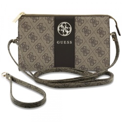 Geanta Universala pentru Telefon, Guess, 4G Round Classic Logo Stripe, Maro