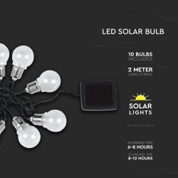 GHIRLANDA SOLARA LED 1W X 10 IP44 3000K - Img 6