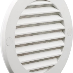Grilă de Ventilație Rotundă din Plastic cu Protecție Împotriva Insectelor, Diametru 125 mm, Alb - Img 2