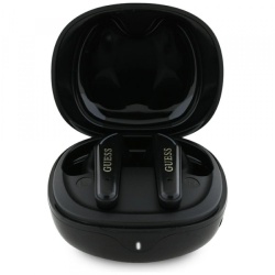 Handsfree Bluetooth Guess Flat Classic Logo Electroplated, TWS, Negru