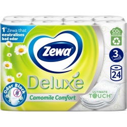 Hartie igienica Zewa Deluxe Camomile, 3 straturi, 24 role