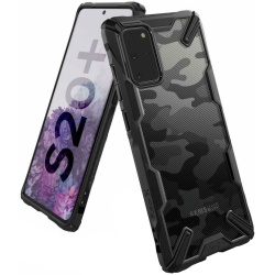 Husa de protectie Ringke Fusion X pentru Samsung Galaxy S20 Plus, Camo Black