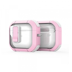 Husa DUX DUCIS PECN pentru Apple AirPods 4, Roz Alba