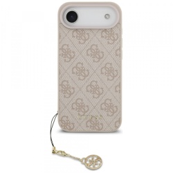 Husa MagSafe pentru Apple iPhone 17 Air, Guess, 4G Charm Cradle, Roz
