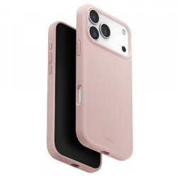 Husa MagSafe pentru Apple iPhone 17 Pro Max, UNIQ, Lino MagClick, Roz