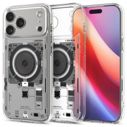 Husa MagSafe pentru Apple iPhone 17 Pro, Spigen, Ultra Hybrid Neo One, Transparenta