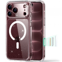 Husa MagSafe pentru Apple iPhone 18 Pro, ESR, Classic Hybrid Shimmer, Transparenta