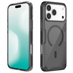 Husa MagSafe pentru Apple iPhone 18 Pro Max / 17 Pro Max, Nillkin, Nature Pro, Neagra Transparenta