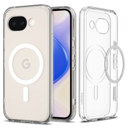 Husa MagSafe pentru Google Pixel 10a, Spigen, Ultra Hybrid, Transparenta Alba ACS11276