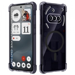 Husa MagSafe pentru Nothing Phone (3a), Techsuit, Shockproof Clear, Neagra