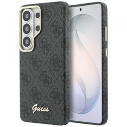 Husa MagSafe pentru Samsung Galaxy S26 Ultra S948, Guess, 4G Script Logo, Neagra