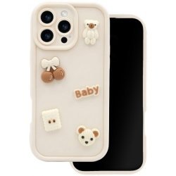 Husa pentru Xiaomi Redmi Note 15 Pro 5G, OEM, Ultra Trendy 3D Bear, Bej