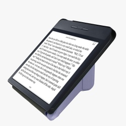 Husă Pliabilă cu Stand și Închidere Magnetică Compatibilă cu Kobo Libra H2O, Piele Ecologică PU, Protecție Completă Față-Verso, Culoare Lavandă - Img 2