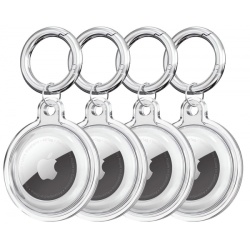Husa Tech-Protect Icon pentru Apple AirTag, Set 4 bucati, Transparenta