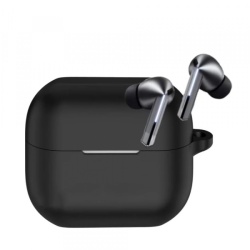 Husa Techsuit Silicone pentru Samsung Galaxy Buds 3 / 3 Pro, Neagra