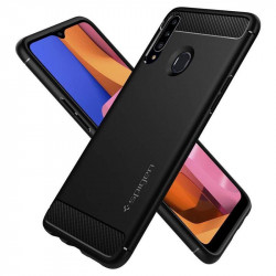 Husa telefon Spigen Rugged Armor pentru Samsung Galaxy A20s Matte Black - Img 5