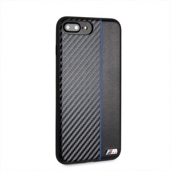Husa telefon Tpu + Pu Carbon , tip bumper , Bmw pentru Apple iPhone 7/8 Plus , neagra - Img 2