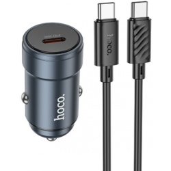 Incarcator Auto Cu Cablu USB-C HOCO Z57, 30W, 3A, 1 x USB-C, Gri