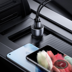 Incarcator auto rapid Ugreen 2x USB 36W incarcare rapida SCP FCP AFC gri (CD213 10144) - Img 2