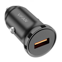Incarcator auto Vipfan C02, USB, 18 W, incarcare rapida 3.0 (negru)